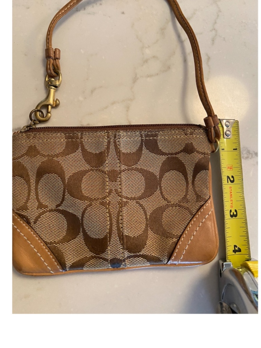 Coach Signature Jacquard Wristlet Clutch Wallet Pouch (OS)